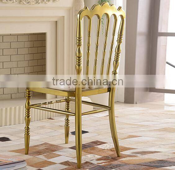 quality polished champange gold stainless steel luxury modern chiavari chair LQ-SSC001C