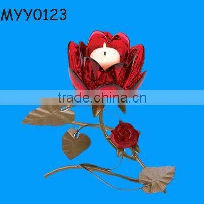 ruby lotus candlestick