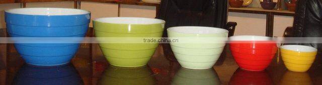 5PC stoneware mixing bowl set