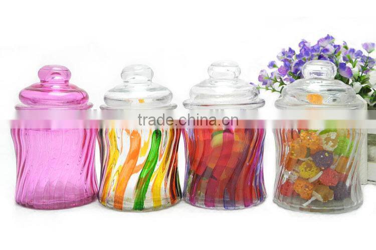 mini airtight food use rubber seals glass canisters