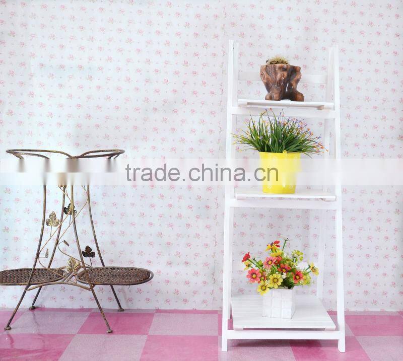 Multi-functional wooden ladder,bookshelf ladder