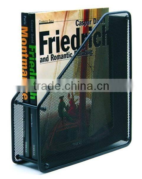 Single Compartment Metal Mesh Durable Desktop Magazine File Holder