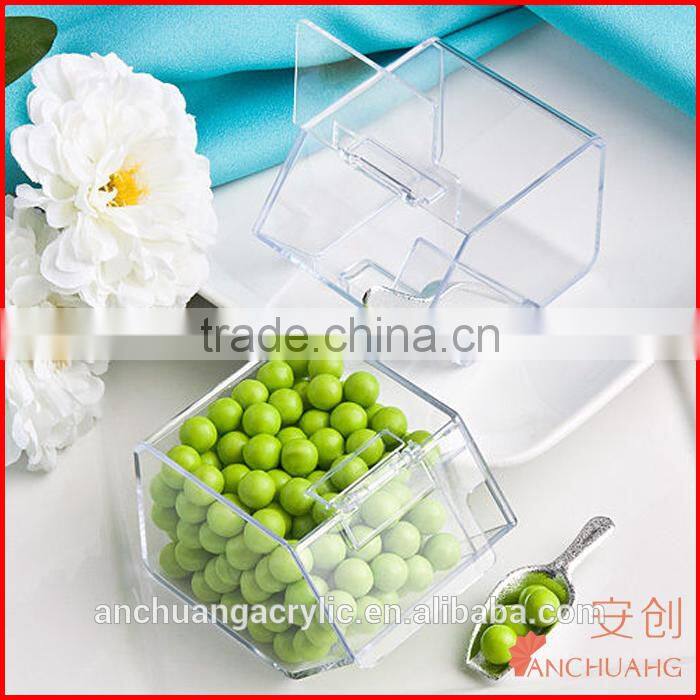 Clear Acrylic Candy Box Bin Jar Scoop Box Wedding Baby Birthday Party Shower Favor
