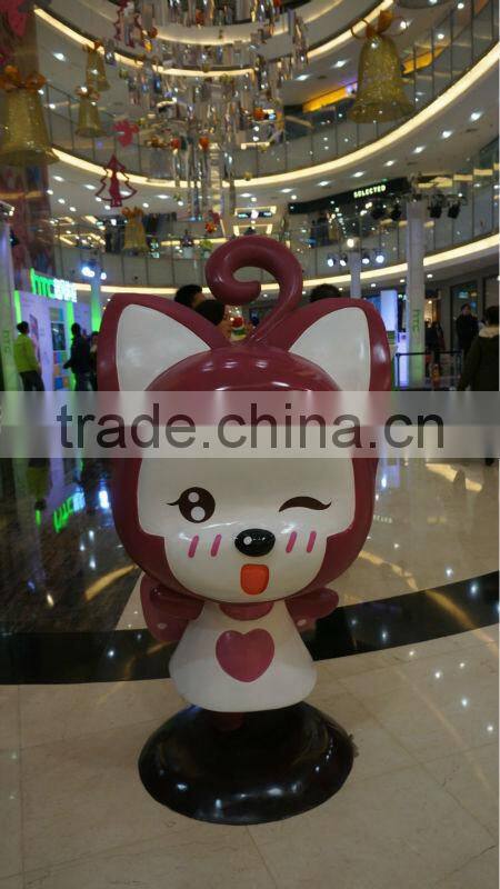 Fiberglass cat mascot