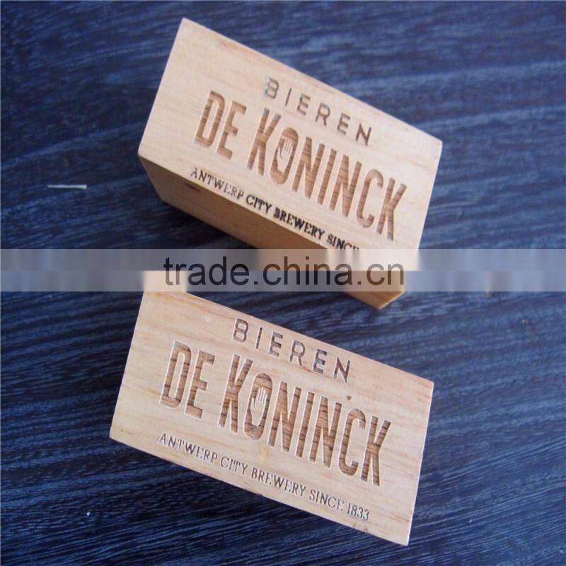 Custom Made Engraved Logo Wooden Card Holder,Business Card Holder