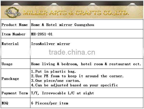 Classical iron art deco wall mirror MH-2051-01