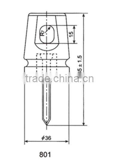 white brown color porcelain wiring 801-1 insulator
