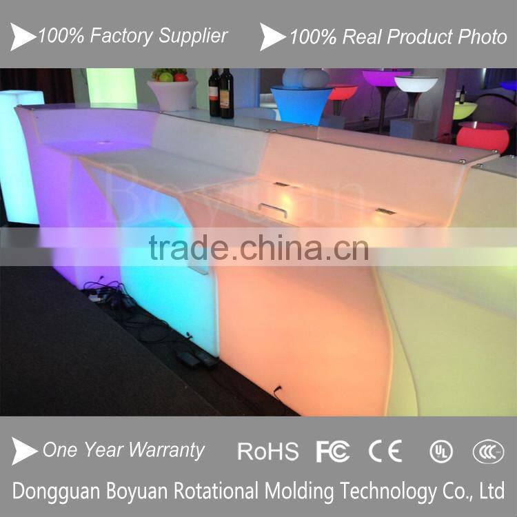 Rotational molding plastic LED bar reception counter, led bar desk