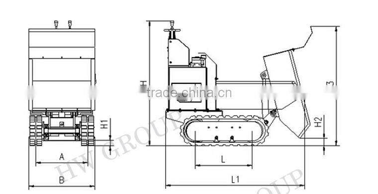 Factory Supply Cheap Price Garden Hydraulic Crawler Mini Dumper