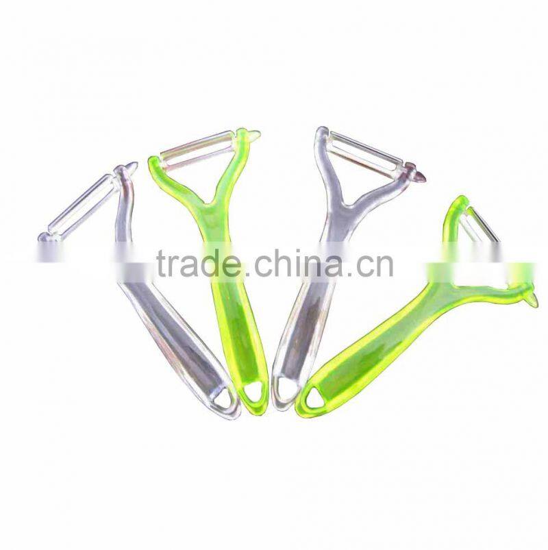 Y-Shape Orange Color Plastic Handle Vegetable Peeler