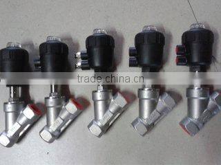 DN15 PTFE Seat SS304 Thread Connect Pneumatic Angle Seat Valve
