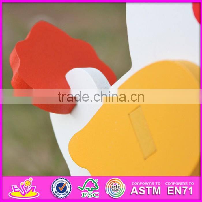 2017 New product funny 3d chicken children wooden puzzles of animals W14G044
