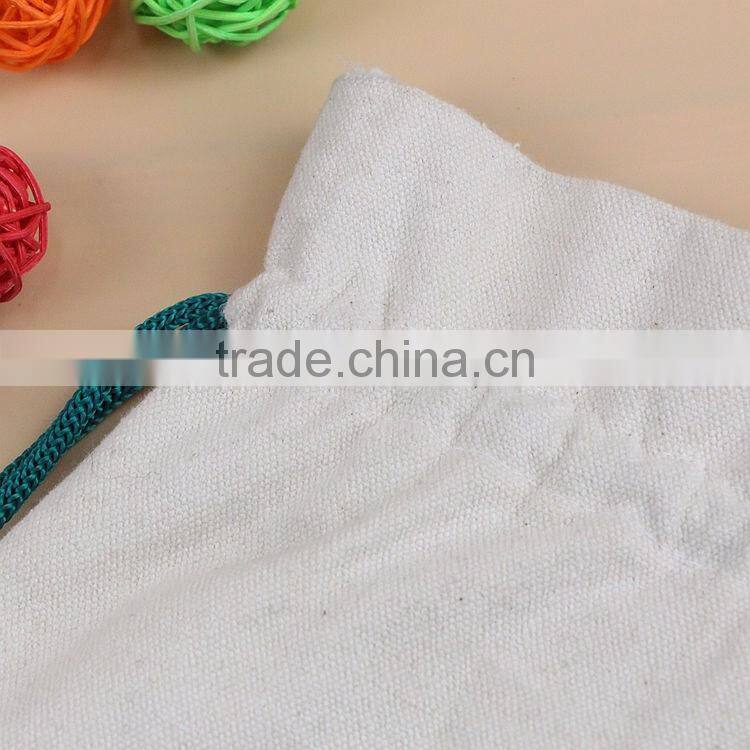 Top quality Reusable 100% natural cotton customize logo printing blank cotton drawstring bag