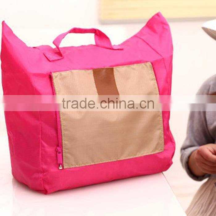 Korea Style Polyester Folding Travel Shopping Bag