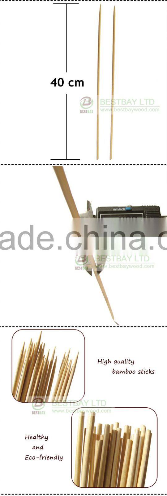 factory price 40cm natural bamboo stick,bamboo bbq stick