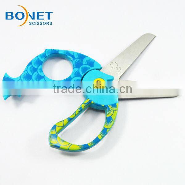 SSC0019 5-1/2" stationery fish pattern kid animal scissors
