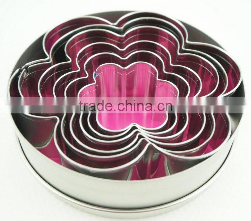 47095 6pcs flowers stainless steel cookie cutter set