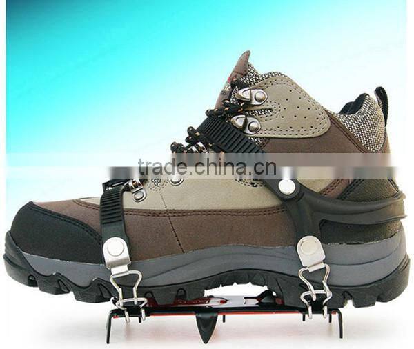 Fashion convenient ice spikes Anti-slip silicone rubber steel nail crampons