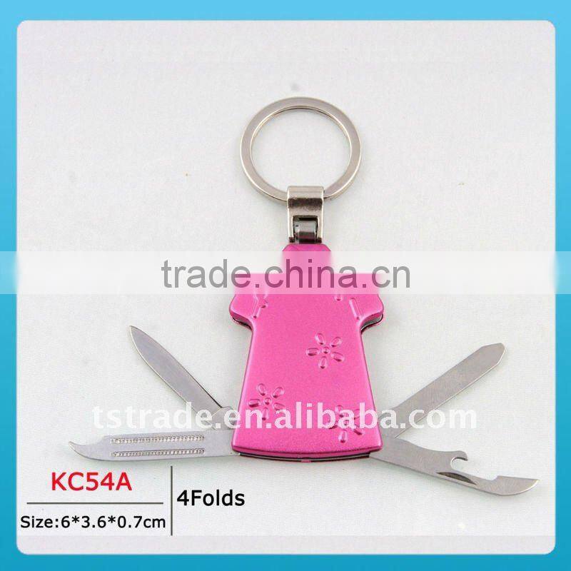 "STOCK" multi Cute design metal alloy love couple keychain knife Gifts knifeSmall knife promotion kinfe popular KC64A