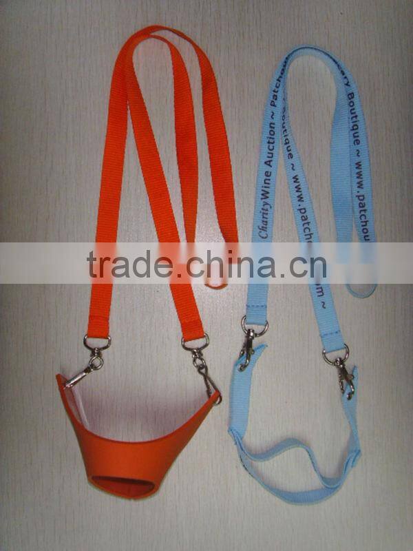Custom Fashion PVC Wine Holder With Lanyard Wholesale Factory Sales