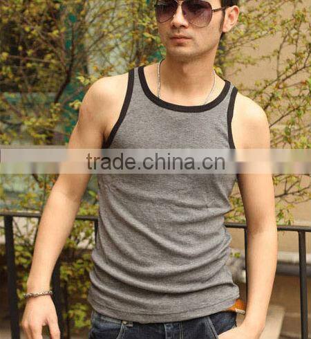new design men's striped tank top