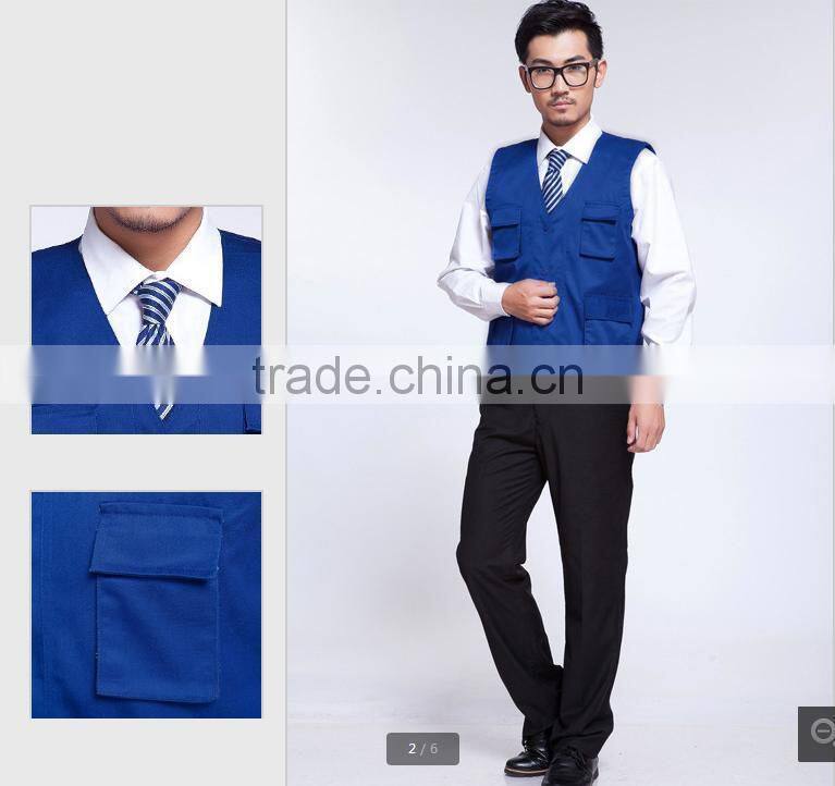 multi pocket work vest men's workwear, work multi pockets men vest cotton