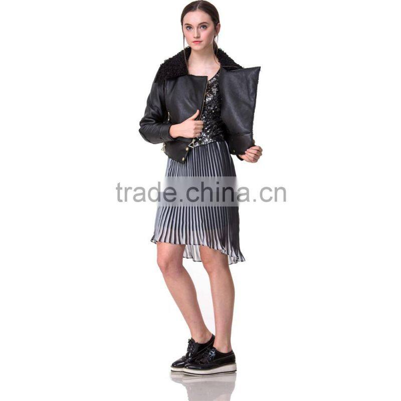 Guangzhou Domin Fashion factory directly wholesale 2017 ladies winter jacket
