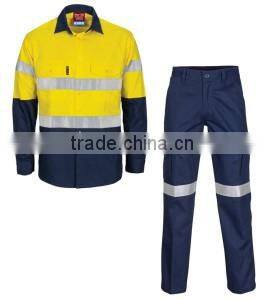 Custom high quality unisex orange reflective waterproof safty coverall uniform