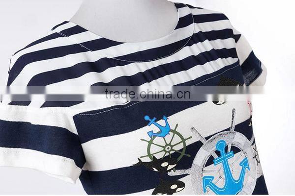 HD-D265 Wholesale elegant fashion women bodycon stripped cotton dress/ladies casual dress