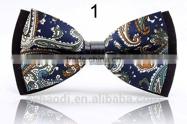 HD-B138 HD-B138 Fashion new design polyester men's classical bow tie with mix paisley pattern