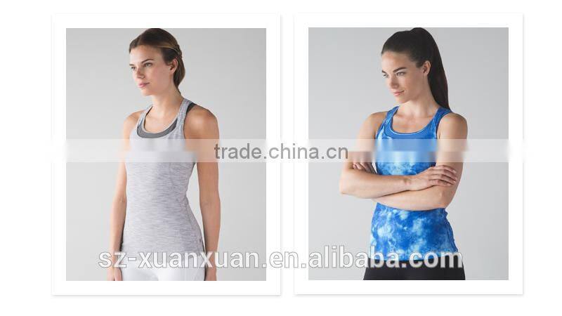 100% cotton plain black running vest for women