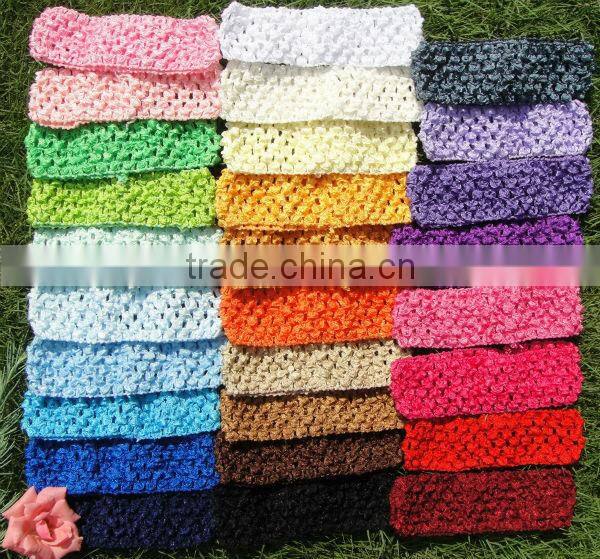 24 colors IN STOCKcrochet elastic headbands