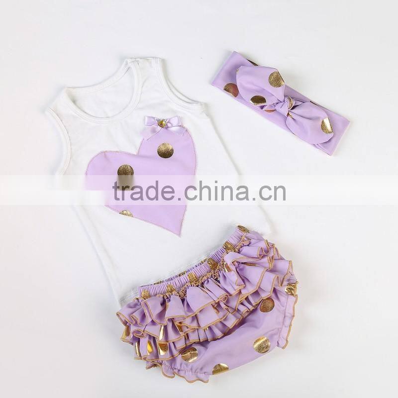 Wholesale baby clothing set , gold baby cotton outift, new style clothes in stock