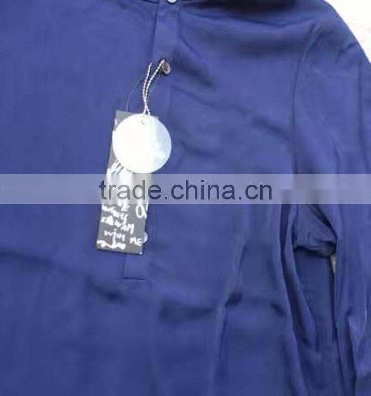 Ladies stock garment contrast chiffion style office lady blouse