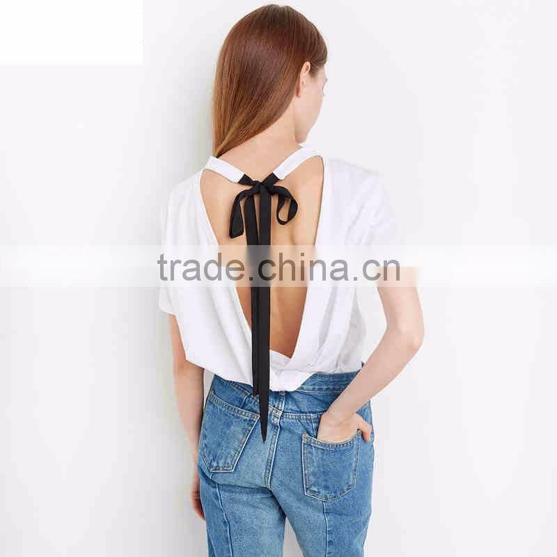 best sell latest fashion long top design new model sexy women t shirt