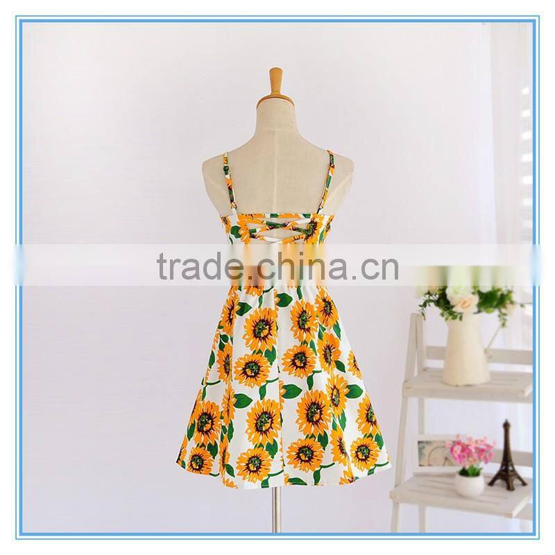 Korean Summer Dresses New Fashion Lady Dress Backless Dress Beach Patterns