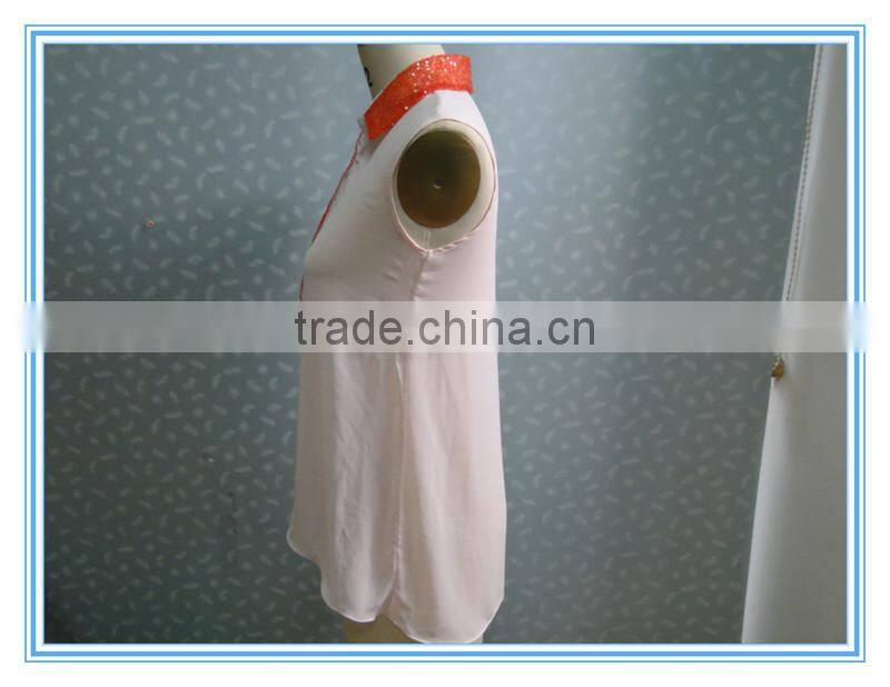 2015 New Fashion Chiffon Women Tank Tops