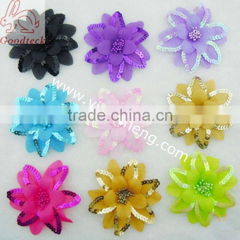 sequin lime green daisy flowers