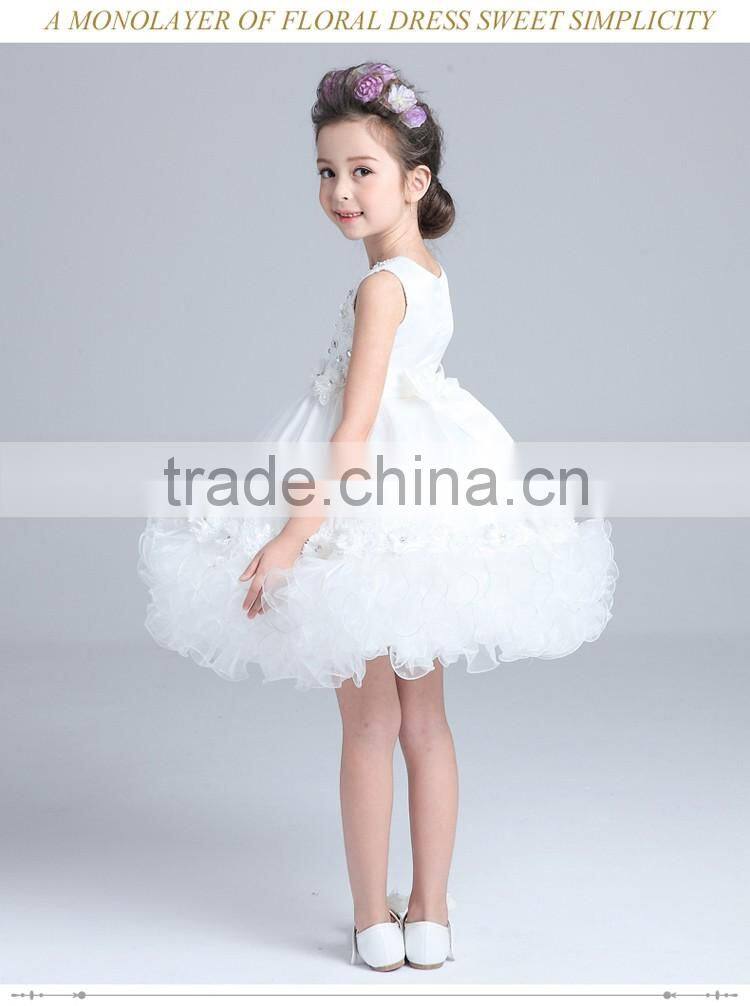 2017 india children wholesale clothing boutique dresses flower girl dress