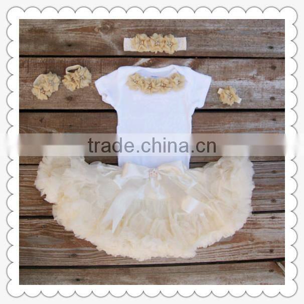 Baby Summer Suit Sets Top Shirts+kids Fluffy Skirts Children Clothing Set