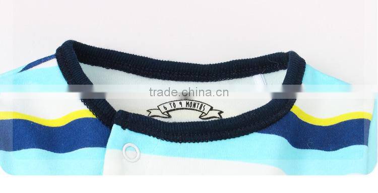 2017 custom design combed cotton newborn baby romper with OEM Branded