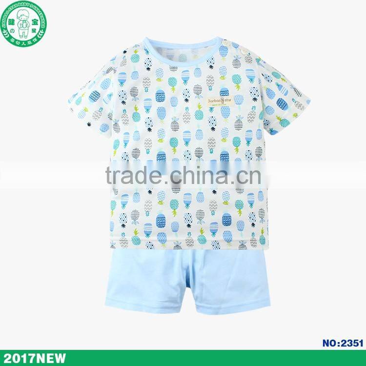 2017 Summer Fashion Cute Short Sleeve Baby Clothing Sets