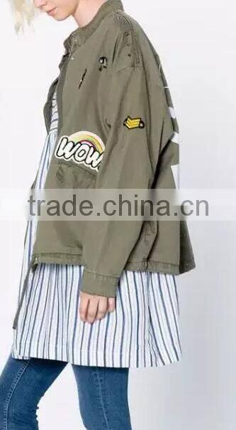 Runwaylover EY1004C fashion women custom made printed sublimation bomber jacket