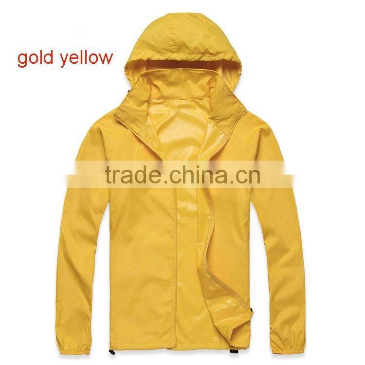 100% polyester lightweight waterproof jacket