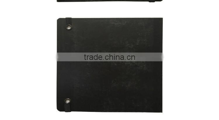 Hardcover organizers 2017 fashion writing notebook round corner with elastic trap