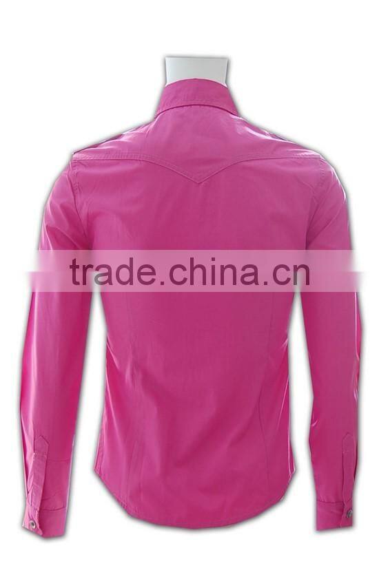100% Cotton Design china made popular ladies pink color dress shirt