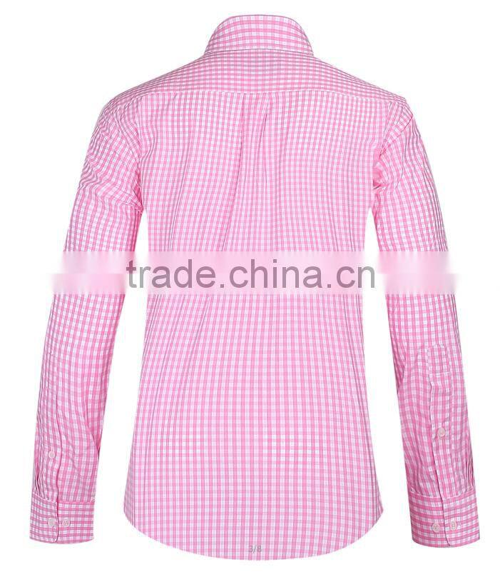 2017 latest style checks long sleeve shirts for men