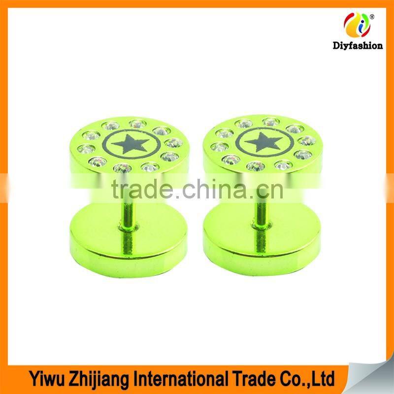Custom New Products 2016 Stainless Steel Fake Tunnel Ear Plugs Body Jewelry Pierceing In China