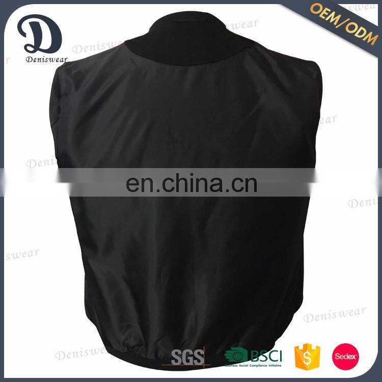 Latest print design men short wool bomber jacket