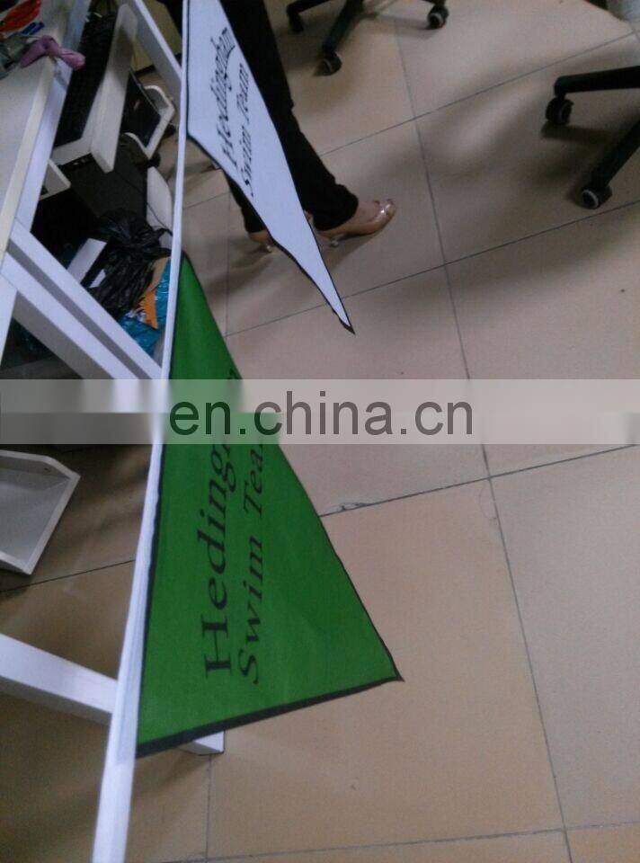 Durable triangle fabric bunting flags for swimming club